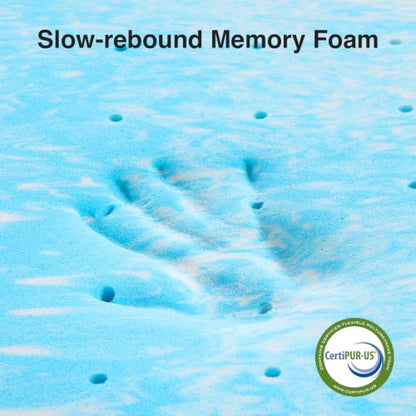 Novilla Full Memory Foam Mattress Topper - 2 Inch Cooling Gel Support