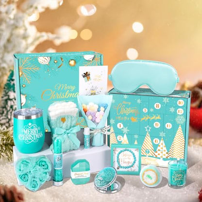 Green 12-Piece Advent Calendar for Women - 2026 Christmas Countdown Gifts