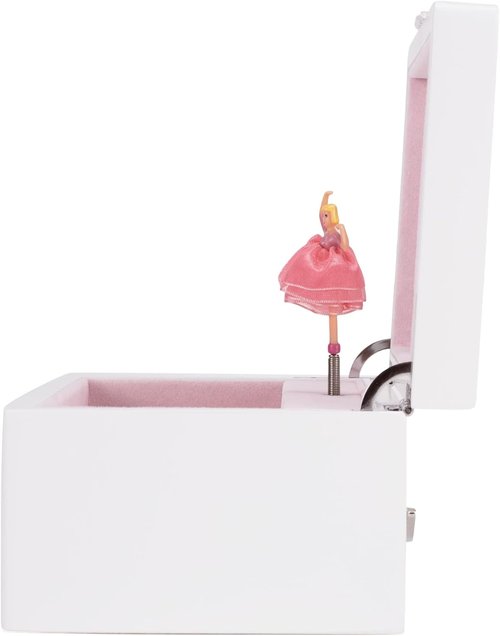 Cottage Garden Musical Jewelry Box - Ballerina White & Gold Tone | 7-Inch Plays Sugar Plum Fairy Tune