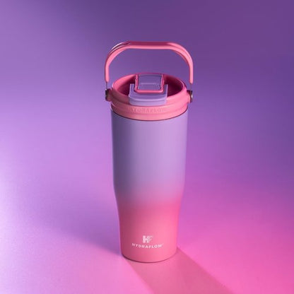 HYDRAFLOW 40 oz Insulated Travel Tumbler - Stainless Steel, Leakproof Design for Coffee & Tea - Graphite