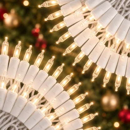 Warm White Connectable Christmas String Lights - 21ft Indoor Outdoor Decorations