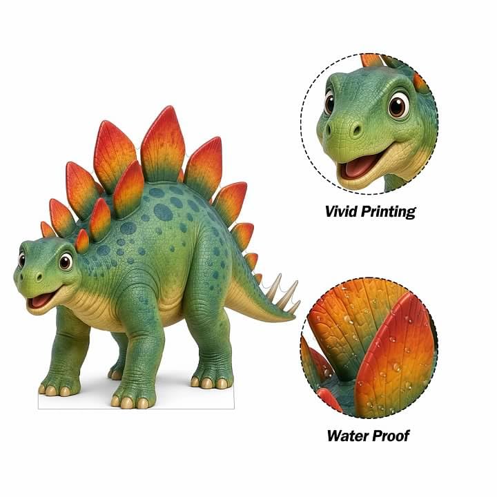 Stegosaurus Cardboard Cutout Dinosaur Themed Birthday Party Standup - 4 ft