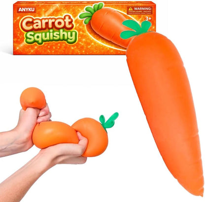 Skiennix Carrot Stress Relief Toy - Realistic Moldable Giant Carrot Fidget Ball for Relaxation | Ideal Easter Basket Gift