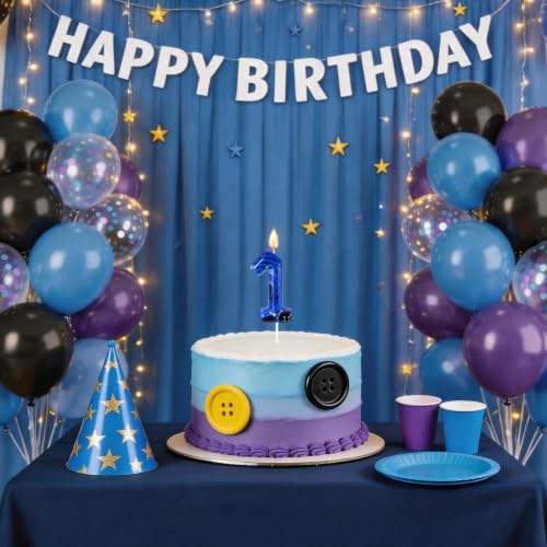Retro Mysterious Number Candle - Dark Fairy Tale Cake Topper for Gothic Party - Variation 1