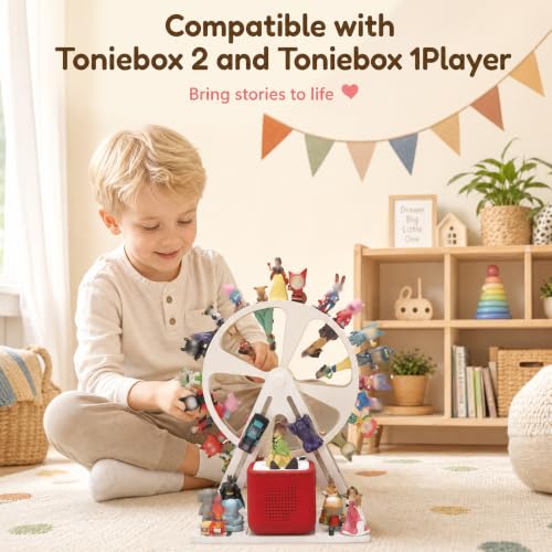 Ferris Wheel Tonies Box Organizer Shelf 360° Rotating Magnetic Storage