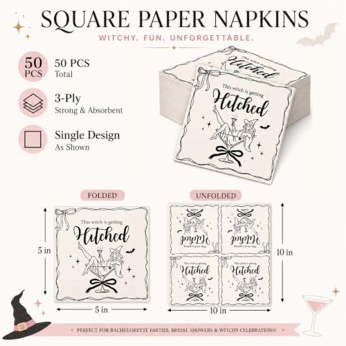 Halloween Cocktail Napkins 50 Pack - Witch Party Table Decor
