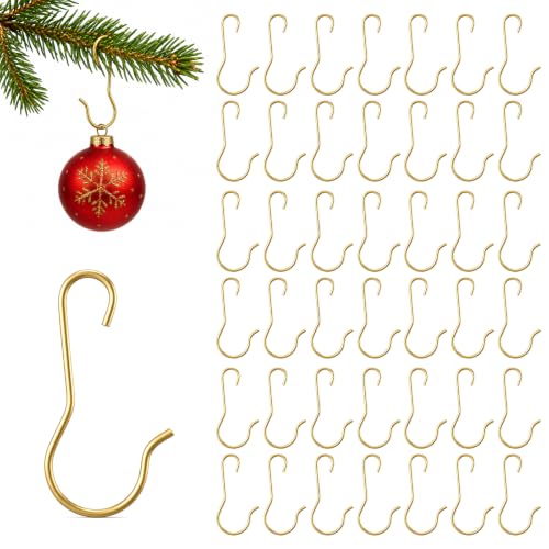 100Pcs Gold Holiday & Halloween Ornament Hooks for Christmas & Party Decor