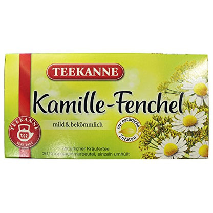 TEEKANNE Kamille-Fenchel (camomile-fennel) / 2x 20 tea bags / fresh + direct german-import