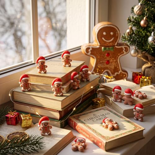 Mini Christmas Gingerbread Man Figurine Set - 50 Pcs Holiday Decor