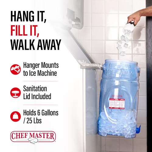 6 Gallon Commercial Ice Tote with Lid and Handle - Food-Grade Plastic