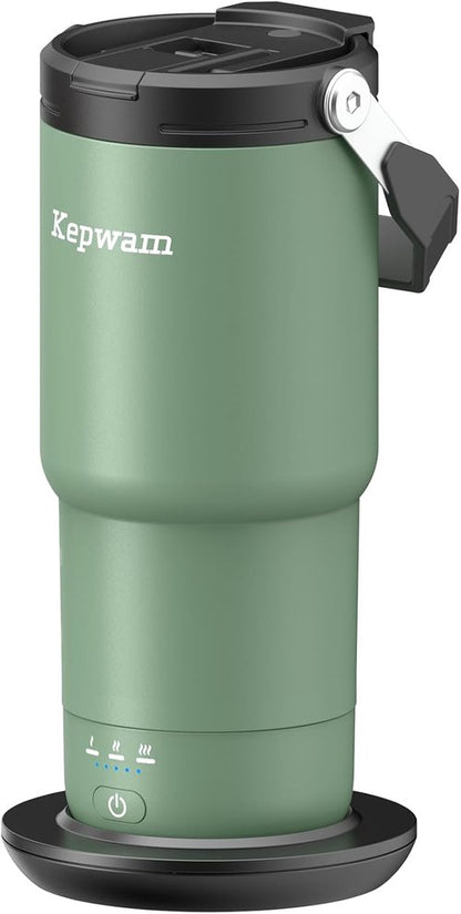 Kepwam T3 Self-Heating Travel Mug - 20oz Temperature-Controlled Coffee Warmer | Perfect for Car Cup Holders