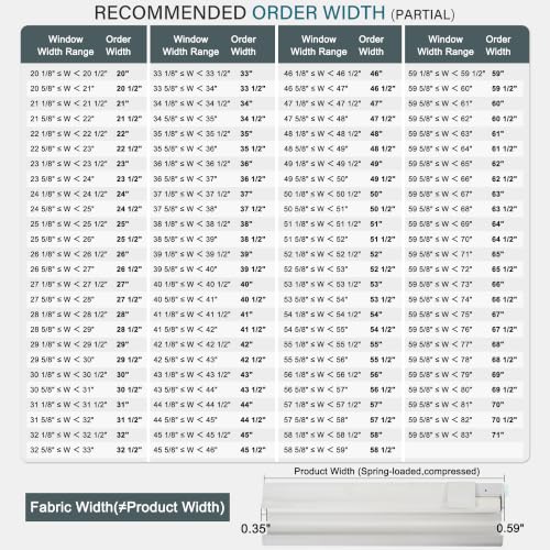 No Drill Zebra Blinds for Windows - Day and Night Roller Shades, 34x64 Inches