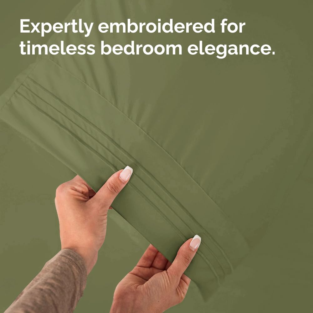 Skiennix Body Pillowcases Set of 2 | 20x54 Long Soft Covers for Sleeping & Side Sleepers - Comfy, Breathable, Wrinkle-Free, Machine Washable (Sage Green)