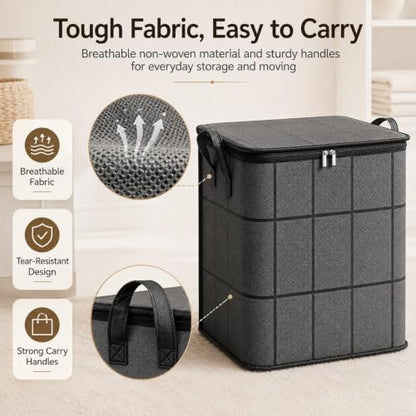 XXL Capacity Foldable Clothing Storage Bags - 2 Pack
