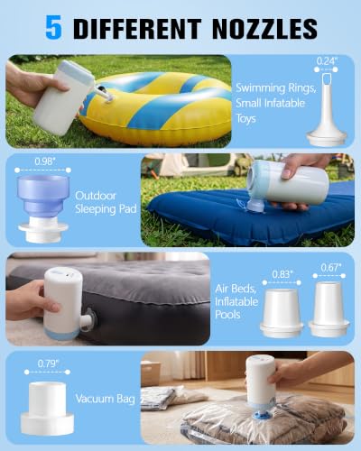 Portable Air Pump for Inflatables Rechargeable with White Variant