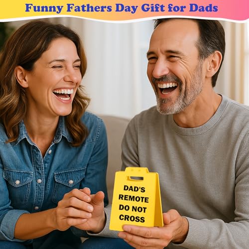 Dad's Remote Funny Desk Sign - Do Not Cross TV Remote - Dad's Gift - Variation of THIS listing