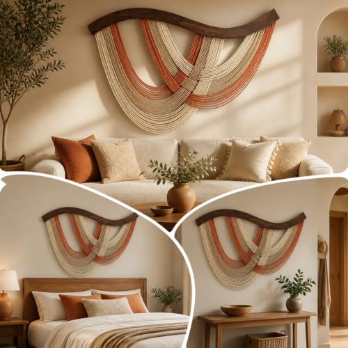 Large Boho Tapestry Wall Hanging - Rustic Wall Art Decor for Living Room