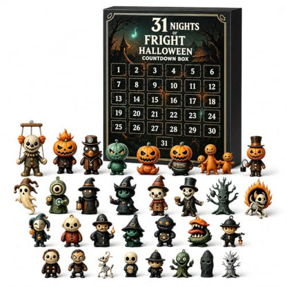 Halloween Advent Calendar with 31 Mini Spooky Figurines for Kids & Adults