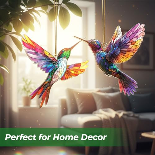 Hummingbird Christmas Ornament with Meaning Card - Inspirational Bird Decor for Women, Mom, Grandma, Bird Lovers, Holiday Tree Hanging Decoration - Variation: Hummingbird
