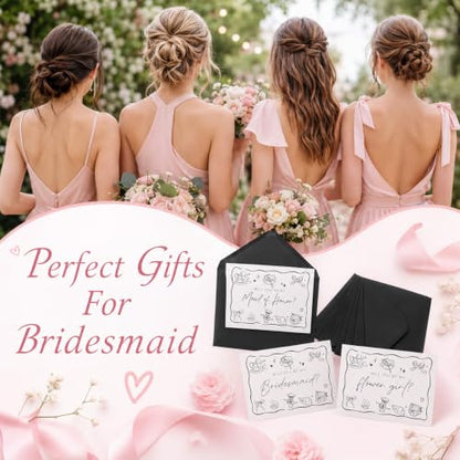 12pcs Bridesmaid Proposal Cards Set with Envelopes & Stickers