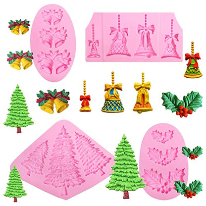 Christmas Bell Silicone Mold for Cake Decorating & Crafts - Bell Fondant Mold (Z120)