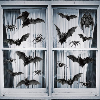 Halloween Bat Window Clings for Glass Doors and Walls - Spooky Decor