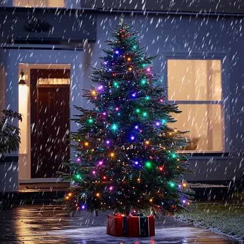Multicolor Battery Operated Outdoor String Lights 50 LED 16FT Christmas Lights with 8 Modes