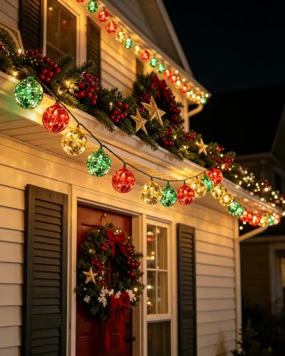 Battery Operated Christmas String Lights 22FT with 20 LEDs, 8 Modes, Timer for Indoor & Outdoor Decor