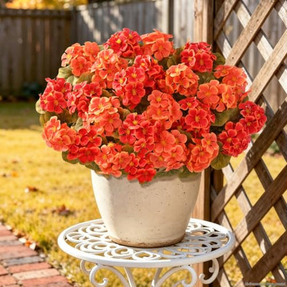 Mixed Orange 8-Pack Artificial Fall Flowers for Outdoors and Indoor Decor