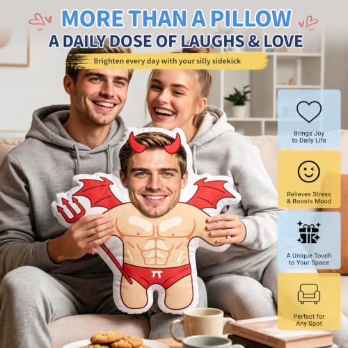 Custom Face Pillow with Body - Double Sided Personalizable Plush, Face1