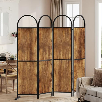 4-Panel Folding Room Divider Screen, 5.6 ft Tall Privacy Screen