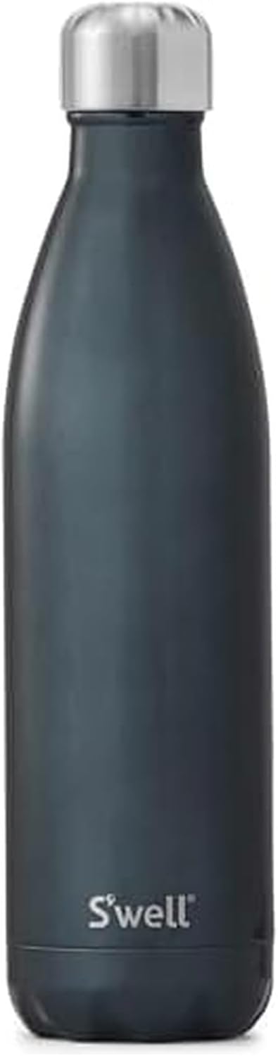 S’well Stainless Steel 25oz Water Bottle, Blue Suede Color, Triple-Layer Vacuum Insulated Keeps Drinks Cold 48 Hours and Hot 24 Hours, BPA-Free, Leakproof