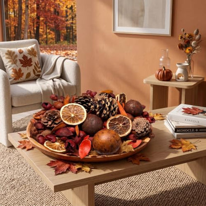 Fall Potpourri Bag with Dried Oranges, Pumpkins & Cinnamon Sticks - Rustic Home Decor