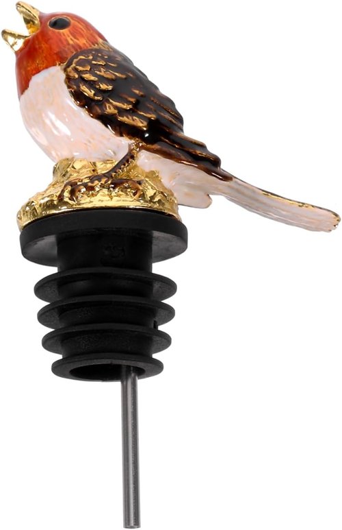 Bird Wine Pourer Aerator Stopper: Alloy Bottle Spout Pourer Decorative Gold Bartending Supplies Bar Accessory for Wine and Liquor Bottles