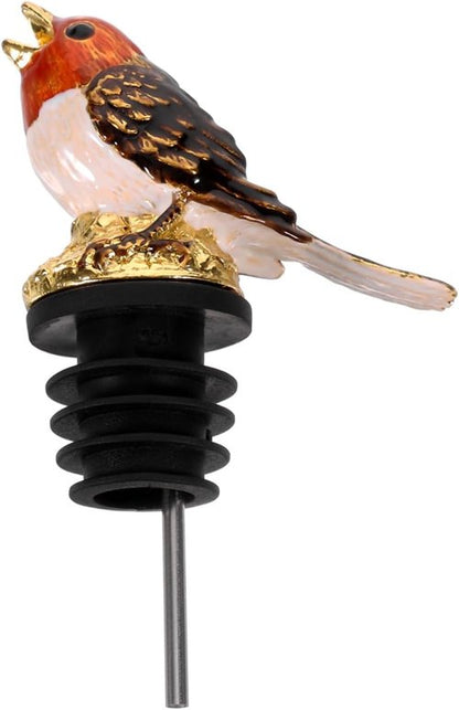 Bird Wine Pourer Aerator Stopper: Alloy Bottle Spout Pourer Decorative Gold Bartending Supplies Bar Accessory for Wine and Liquor Bottles