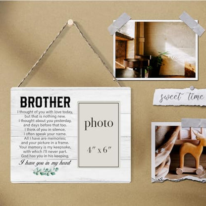 Wood Picture Frame 8x10 4x6 Photo - Gift for Brother Variation BROTHER