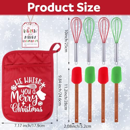 Christmas Kitchen Baking Gift Set - 16 Pcs Including Whisks & Pot Holders