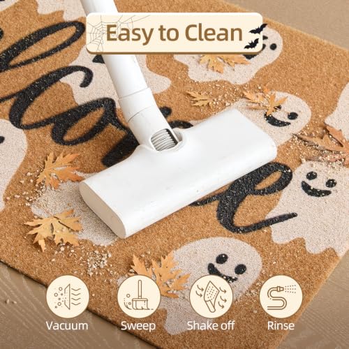 Halloween Ghost Door Mat - 24 x 36 Inch Welcome Mat for Outdoor Entrance