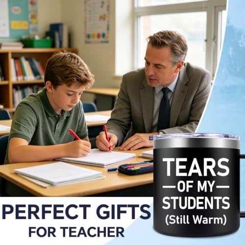 Fufendio Teacher Appreciation Mug - Black Teacher Gift for Men & Women