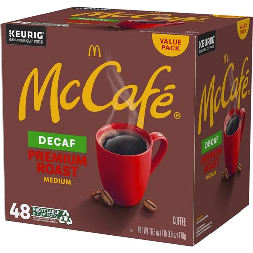 McCafe Premium Roast Decaf, Keurig Single Serve K-Cup Pods, Medium Roast Coffee Pods, 48 Count