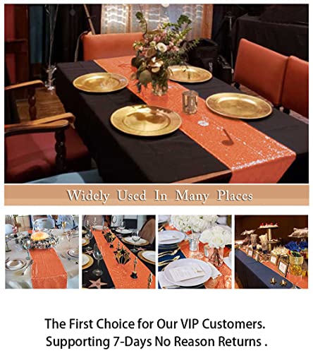 Orange Sequin Table Runner 13x108 Inches for Holiday & Event Decor - Variation of THIS listing