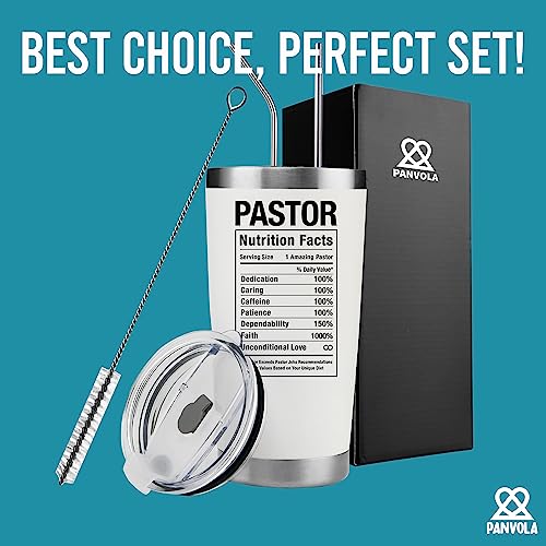 Panvola Pastor Insulated Tumbler 20oz - Custom Gift for Pastor or Clergy