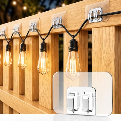 50PCS Outdoor String Light Hooks for Christmas and Garden Lighting
