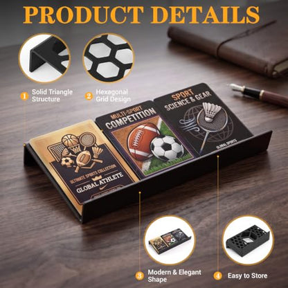 24 Pack Hexagon Card Risers for Display Case - Collectible & Retail Use