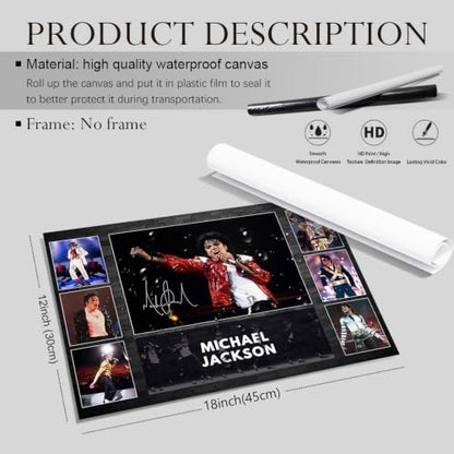Michael Jackson Music Legend Poster Wall Art 12x18 Unframed Bedroom Decor