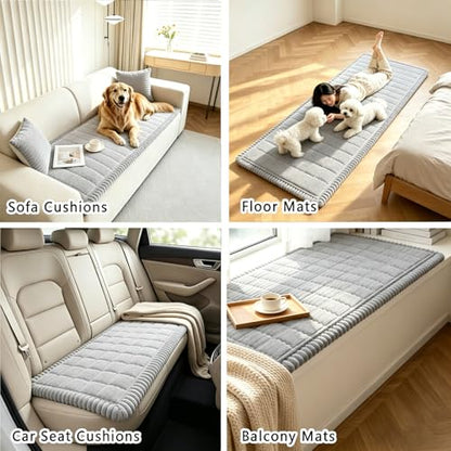 Sectional Sofa Cover for Dogs - Light Gray, 27.6x70.9in, Machine Washable & Non-Slip