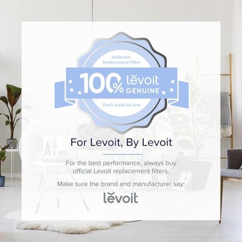 LEVOIT LV-H133 Air Purifier Filter - High-Efficiency Activated Carbon for Smoke & Odor Removal | 1 Pack, White