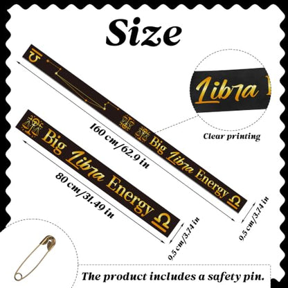 Libra Birthday Sash - Zodiac Party Accessory for Libra Season