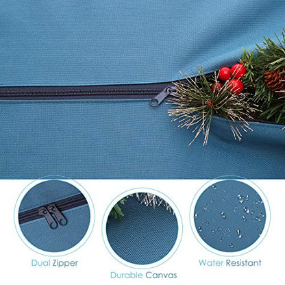 Blue Christmas Tree Storage Bag 7.5 & 9 Ft Heavy Duty Oxford Fabric with Reinforced Handles