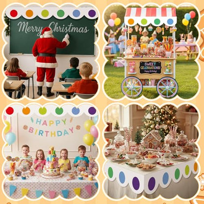 Gingerbread Christmas Decorations Banner Set - 4 Pieces, 26ft Outdoor Holiday Yard Decor
